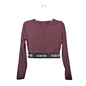 Victoria Secret Sport Womens Active Top Sz M Crop Workout Running Walking Sporty